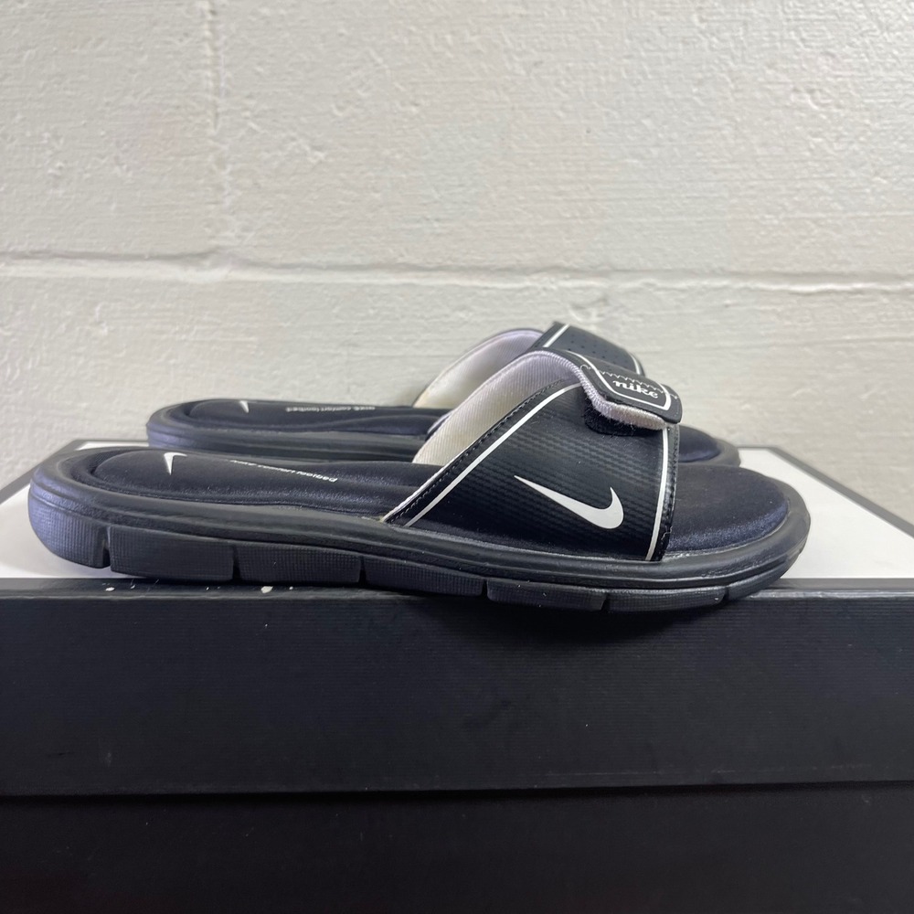 Nike Comfort Footbed 360883-011 Black Slides Sandals Slip On Women's 8 US